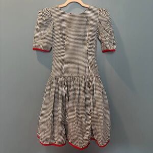 V I N T A G E 80s Misty Lane 60s gingham party dress with tulle Retro Trendy